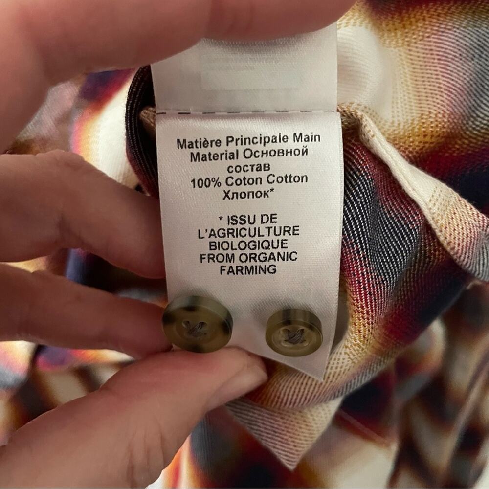 Isabel Marant Etoile Jancis Checked Cotton Shirt Blouse Size 40(L) - Picture 9 of 10